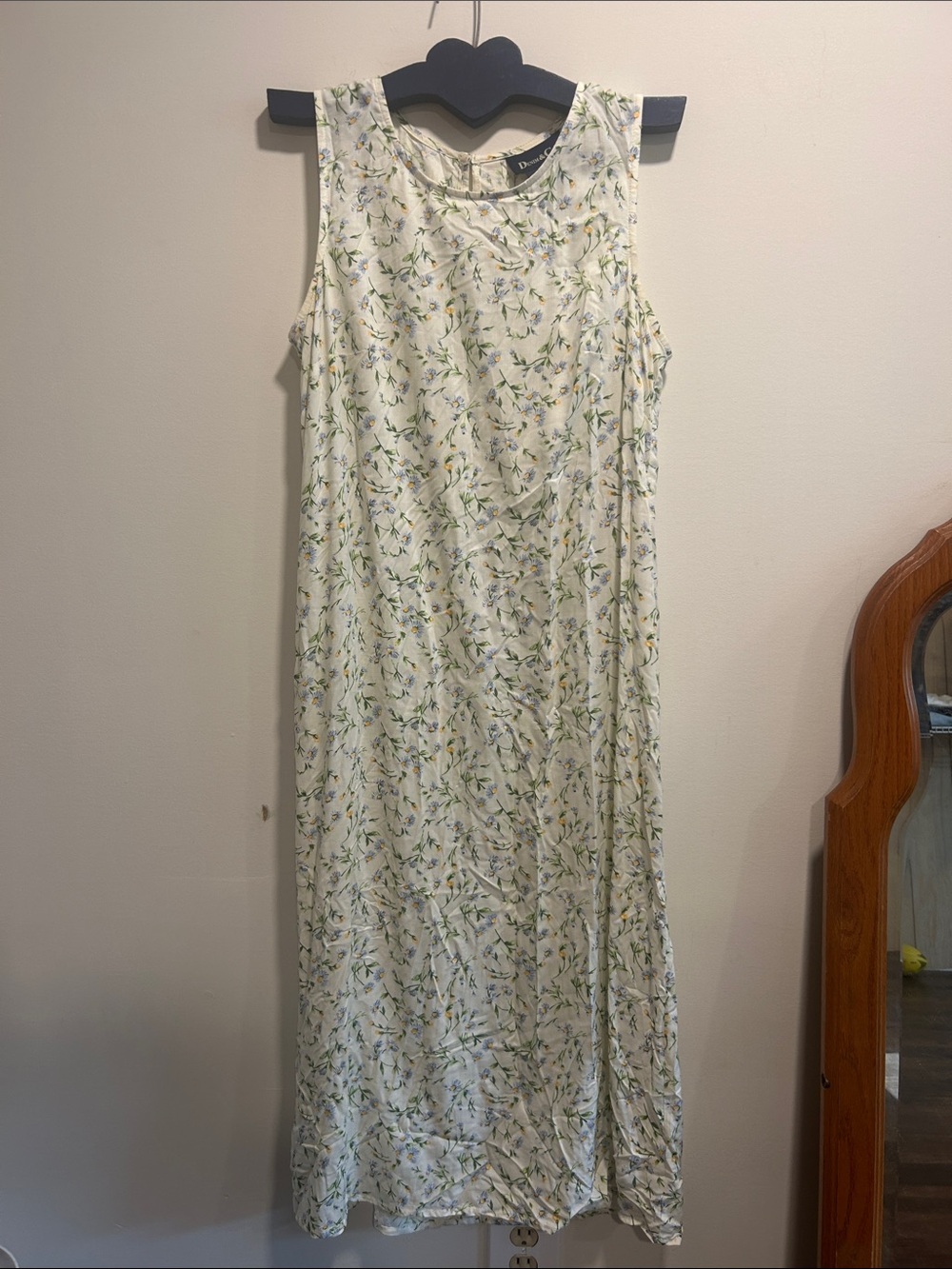 Vintage 90s floral tank maxi dress size large